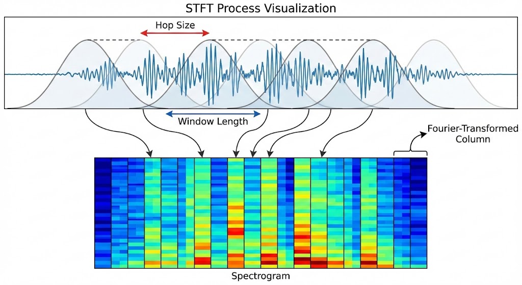 Illustration: Spectrogram creation