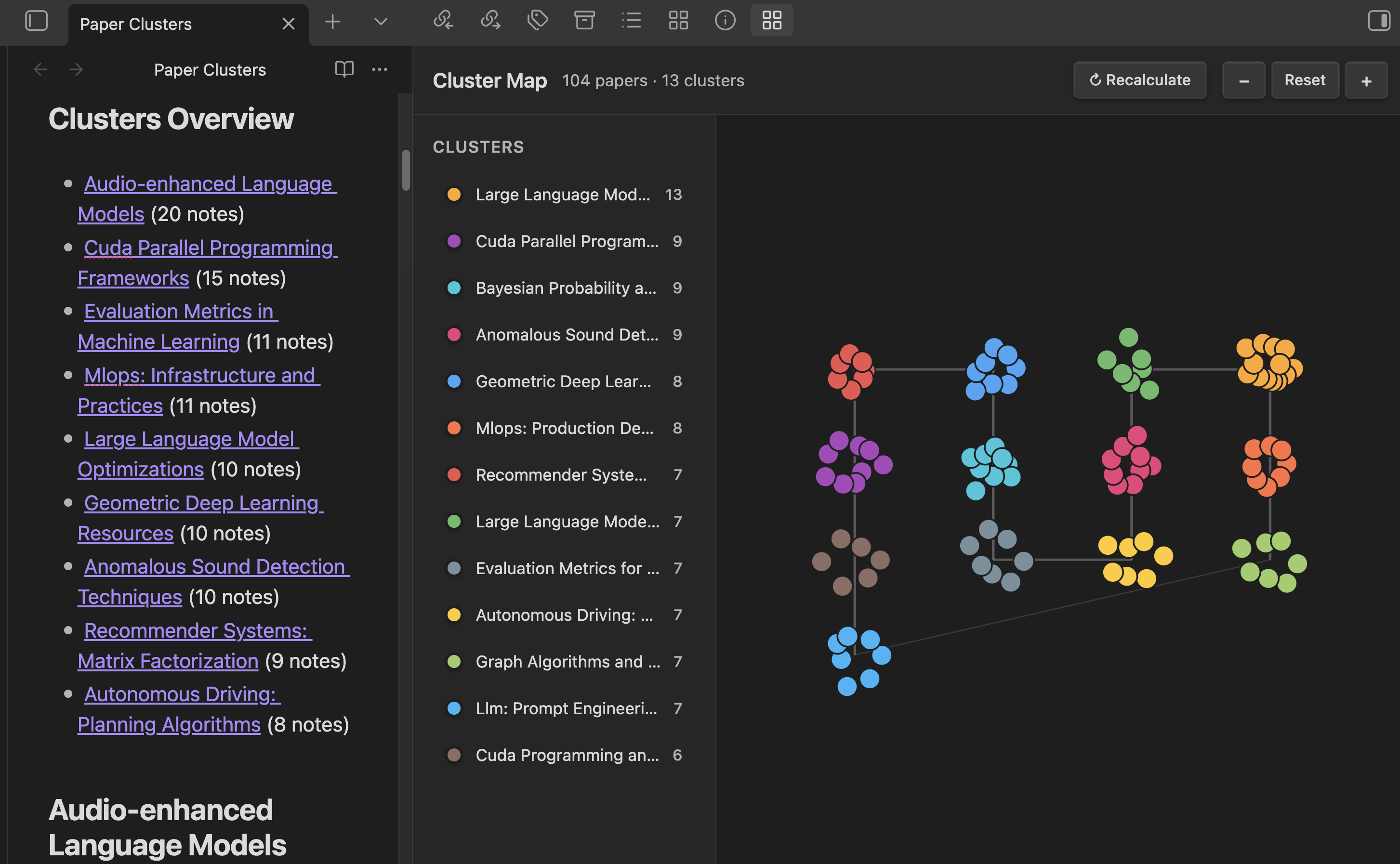 Paper Clusterer Visualization - Cluster Overview